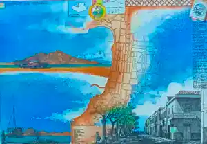 Rolf Weijburg - Ingelijste ets: Cidado do mindelo - 1999 vendu pour 125€ !