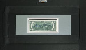 Andy Warhol - Handgesigneerde 2 Dollar Bill - Ingelijst kopen? Bied vanaf 1!