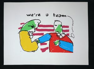 Herman Brood - Zeefdruk, We're a team kopen? Bied vanaf 120!