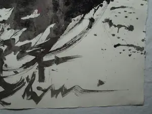 Anton Heyboer - Acrylverf , Abstracte voorstelling Oervogel / Kip – 79 x 107 cm. kopen? Bied vanaf 150!