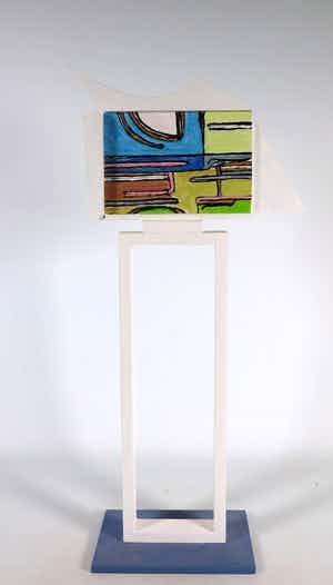 Paul Overhaus - Acryl en olieverf op hout, Wad IV verkocht voor € 60!