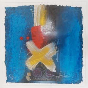 Theo Koster - Indiaprent X op blauw kopen? Bied vanaf 20!