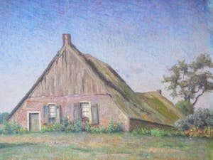 Willy van Schoonhoven van Beurden - Boerderij te Havelte - Olieverf/doek kopen? Bied vanaf 120!