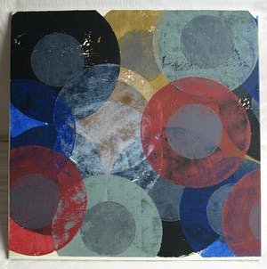 Willem van Malsen - 2 Werken , acrylverf op doek , “Circels” – ca. 2004 kopen? Bied vanaf 150!