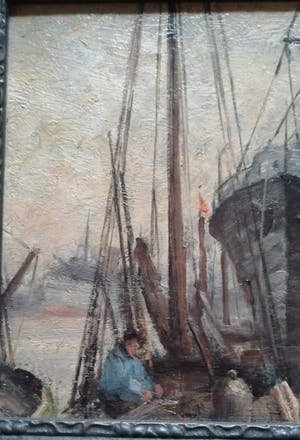 Joseph van de Wall Perne - Vrachtschip aan de kade kopen? Bied vanaf 190!