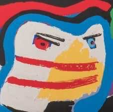Karel Appel - Deux personnages - gesigneerde zeefdruk kopen? Bied vanaf 1000!