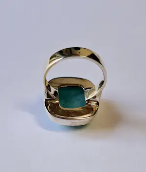 Nieuw Vintage handgemaakte sterlingzilveren turkooizen ring, kopen? Bied vanaf 45!