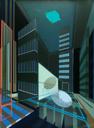 Ton Orth - Zeefdruk, Abstracte geometrische compositie verkocht voor € 35!