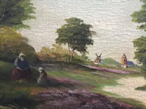 Niet of onleesbaar gesigneerd - Lebrun - 'Landschap met boerderij' kopen? Bied vanaf 1!