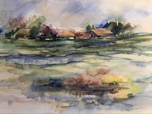 Harrie Schreinemachers - Aquarel Landschap kopen? Bied vanaf 150!