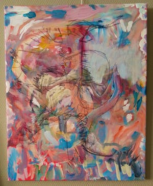 Paul Louis Van Den Bergh - Gemengde techniek op Canvas - "Prikt" - Gesigneerd kopen? Bied vanaf 1!