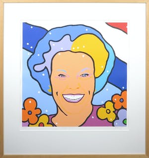 Shunyam - Zeefdruk, Royal smile - Ingelijst kopen? Bied vanaf 60!
