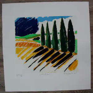Jan Cremer - Kleuren ets: Toscana VI - 1998 kopen? Bied vanaf 1!