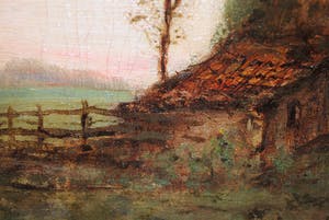 Jan Herman Coster - groot, prachtig ingelijst 19e eeuws schilderij - koeien in het landschap kopen? Bied vanaf 195!