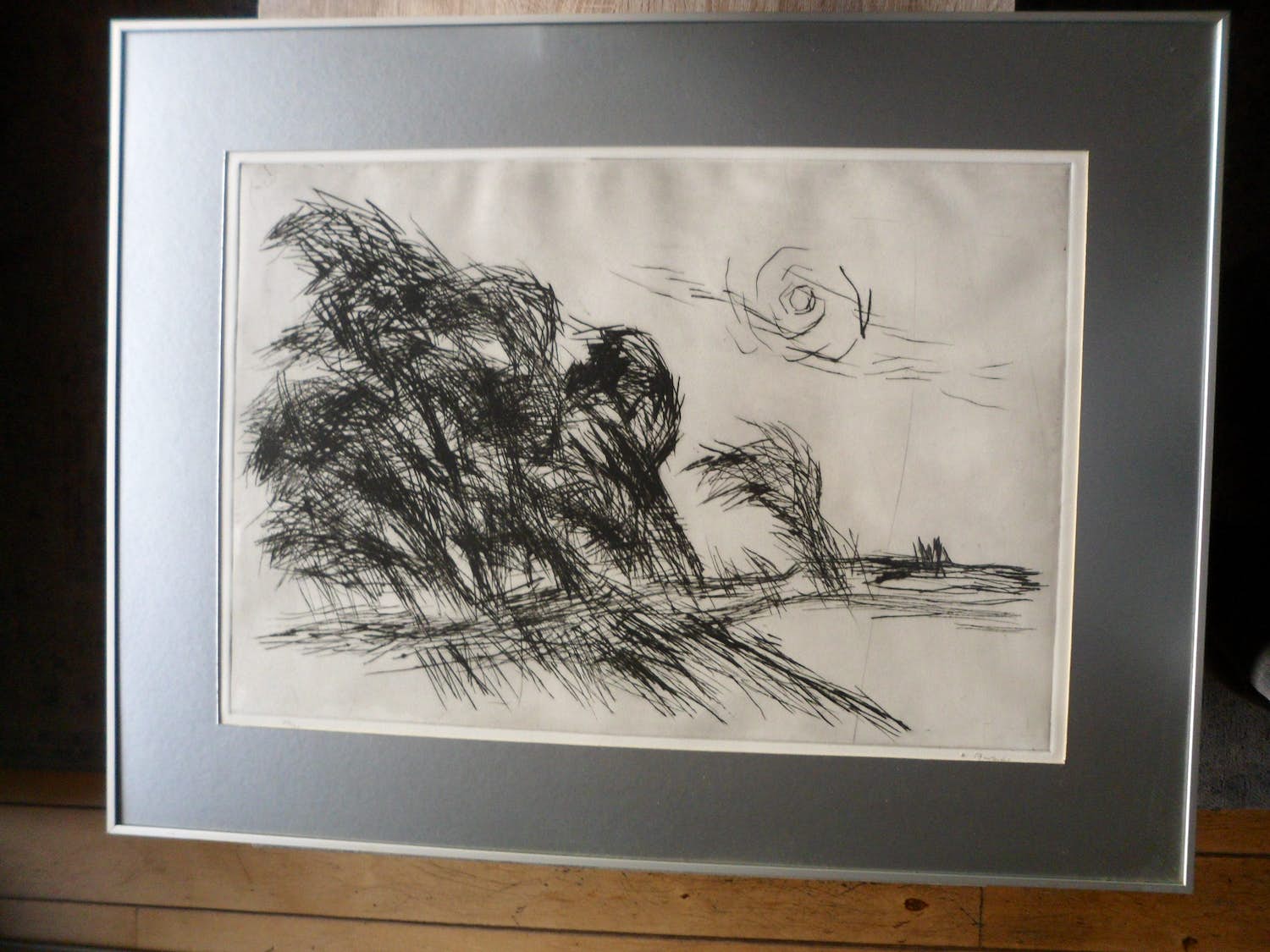 Anton Buytendijk - Ets, Abstract landschap. verkocht voor € 40!