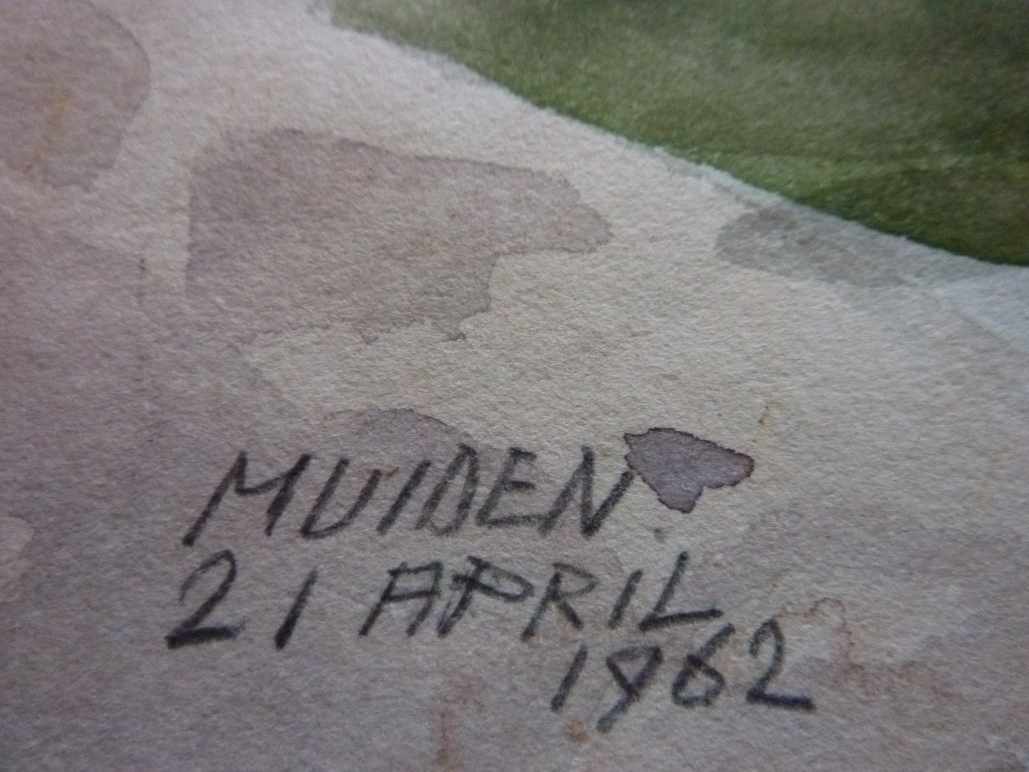 Han Krug - Aquarel - "Muiden" 1962 kopen? Bied vanaf 35!