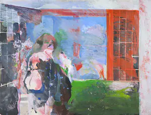 Kees van Bohemen - Acryl op papier, Zonder titel (Figuur in ruimte) kaufen? Bieten Sie von 500!