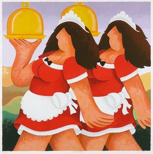 Yvonne Zomerdijk - Zeefdruk, Sweet cherry - Ingelijst kopen? Bied vanaf 1!