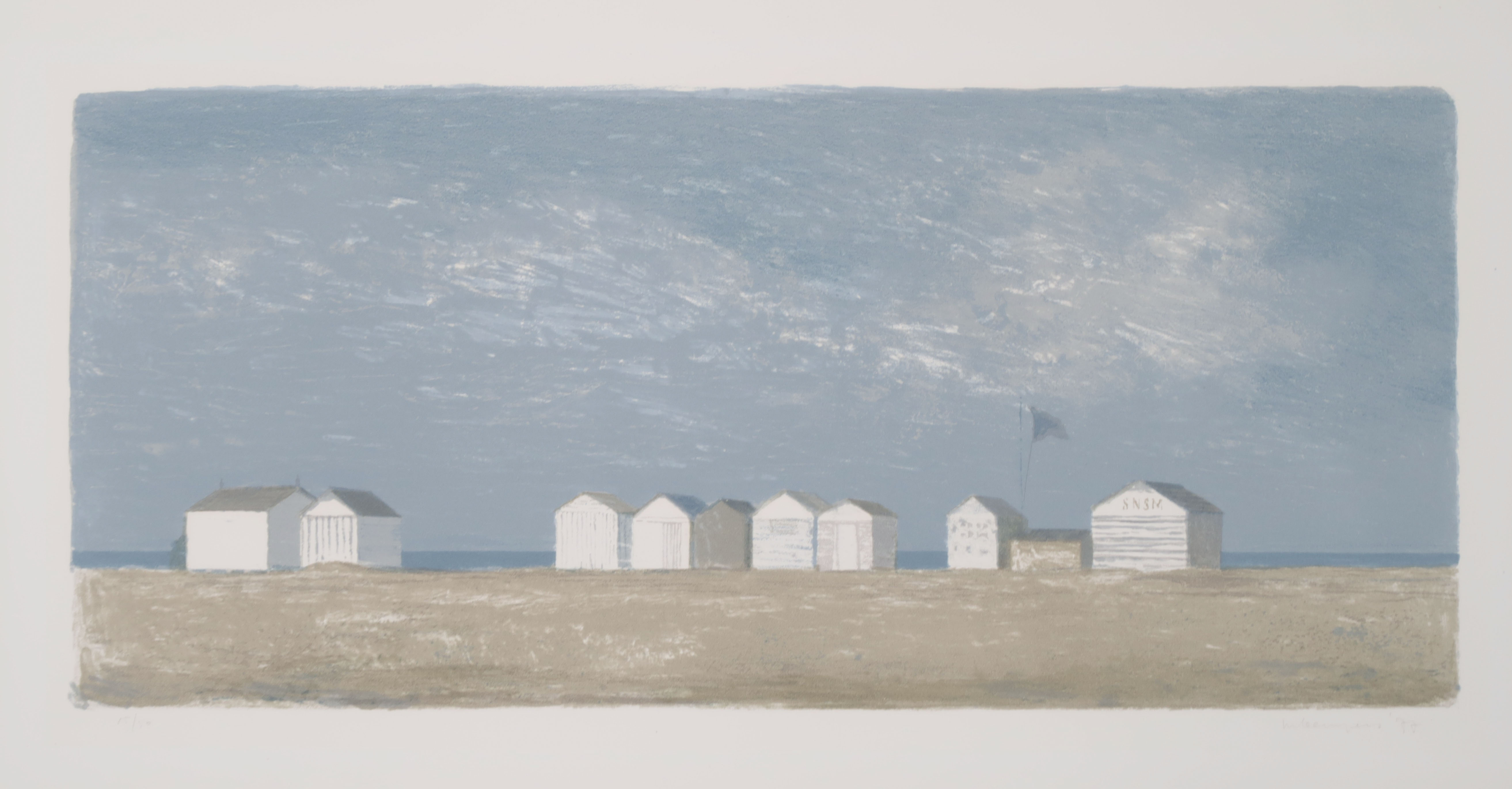 Mart Kempers - Litho, Zeezicht verkocht voor € 40!