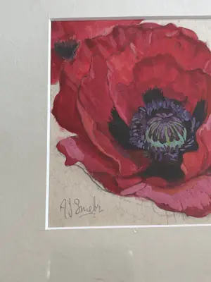 Alberta Johanna Meijer-Smetz - fijn stilleven met klaproos kopen? Bied vanaf 55!