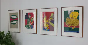 AcheterCorneille - 4 ingelijste gesigneerde litho's uit de portfolio "Purple Orchid"? Enchérissez de 1095!