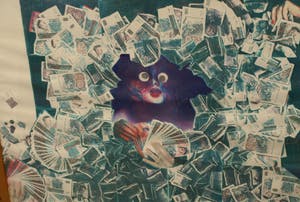 Lieve Prins - Digitale / Copy-art , Geld – ingelijst – 1984 kopen? Bied vanaf 1!