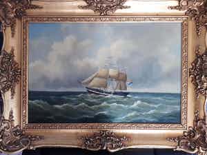 Henriette Hubregtse-Lanzing - Hollandse driemaster. (groot) verkocht voor € 245!