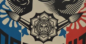 AcheterShepard Fairey - LIBERTÉ, ÉGALITÉ, FRATERNITÉ - gesigneerd? Enchérissez de 1!