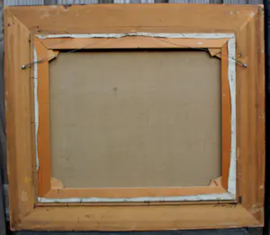 Jeanne Bieruma Oosting - Ingelijste olieverf op doek: stilleven met asperges, peren en appels kopen? Bied vanaf 1495!