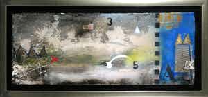 Theo Koster - Gemengde techniek op papier, Zonder titel - Ingelijst (Groot) verkocht voor € 80!