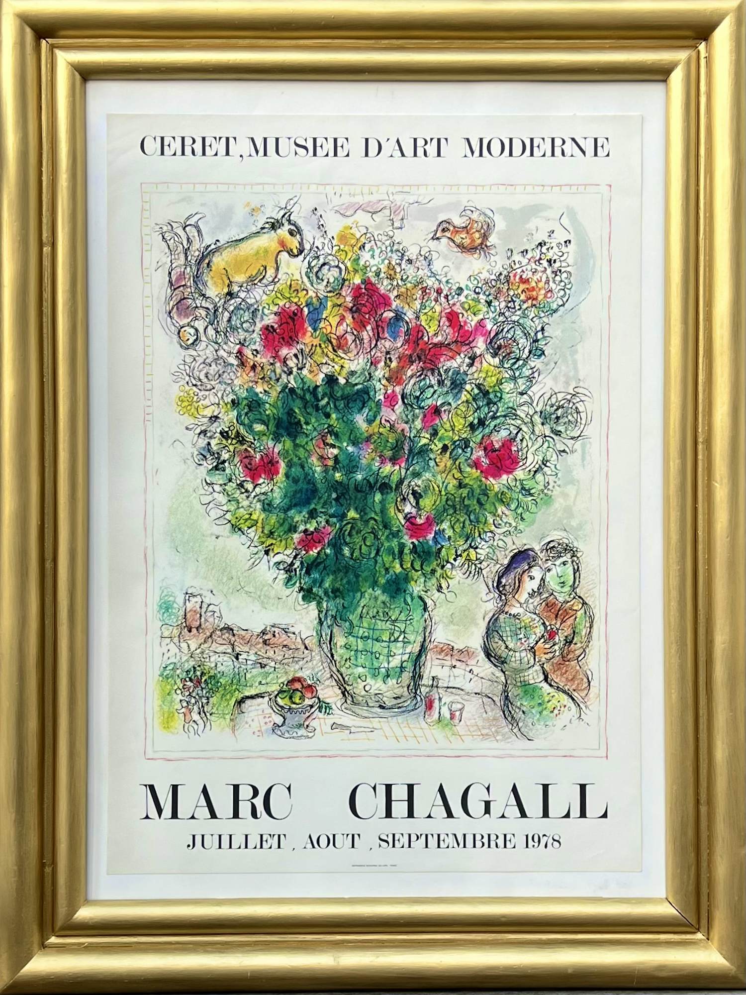 Buy Marc Chagall - lithografische affiche ceret musee d”art moderne paris? Bid from 300!