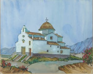 Toon Noyons - Aquarel, Bussot - Ingelijst kopen? Bied vanaf 1!