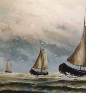 Niet of onleesbaar gesigneerd - Hollandse School (19e eeuw) - Zeegezicht kopen? Bied vanaf 10!