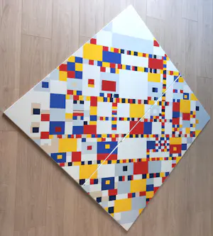 Piet Mondriaan - Victory Boogie Woogie, emaille op metaal (unica, zeer groot) kopen? Bied vanaf 1000!