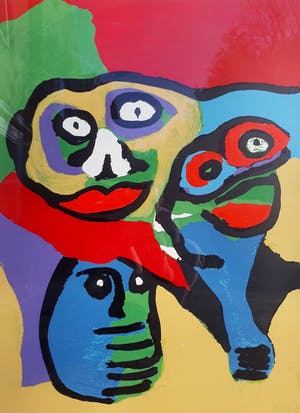 Karel Appel - Caracas, zeefdruk (netjes ingelijst, groot) kopen? Bied vanaf 1495!