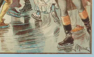 Adrien Emmanuel Marie - Chromolithografie, Christmas in Canada - A Juvenile Skating Ball kopen? Bied vanaf 35!
