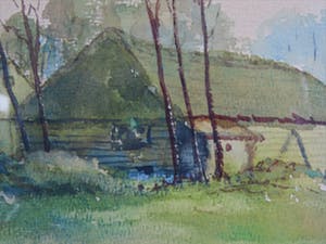 Jacques Pijnenborg - Gezicht op boerderij met bomen kopen? Bied vanaf 20!