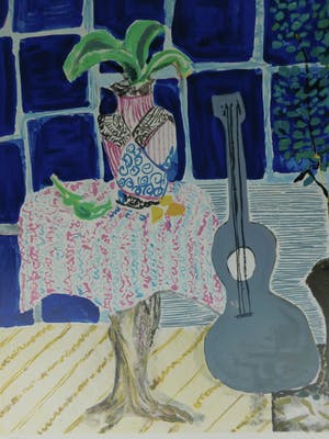 Wendy Chazin - Composition with Guitar and Vase kopen? Bied vanaf 30!