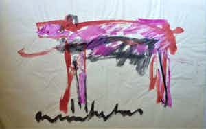 Anton Heyboer - Het dier . verkocht voor € 175!