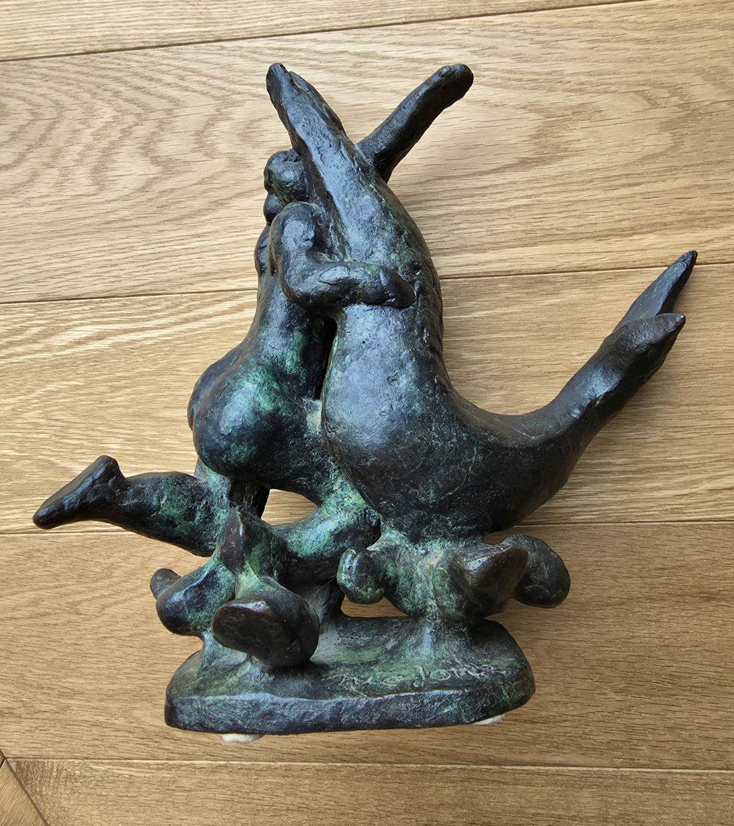 Nic Jonk - Groen gepatineerd bronzen beeld - Zee - 1976 - 1/1 (origineel) - 30 x 28 x 15 cm kopen? Bied vanaf 1150!