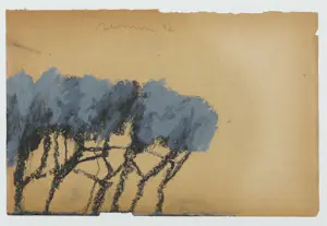 Karl Bohrmann - Ölkreide auf Papier, Bäume blau-grau kopen? Bied vanaf 450!