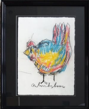 Anton Heyboer - Kip - pastel op papier kopen? Bied vanaf 250!
