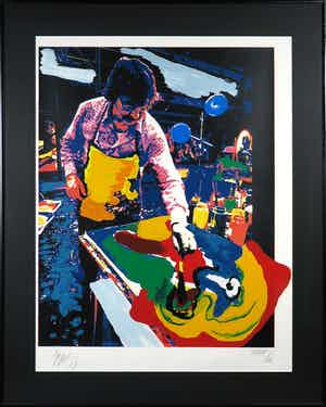 Karel Appel - Sunday uit de serie Seven Summer Days - Ingelijst (Groot) verkocht voor € 1!
