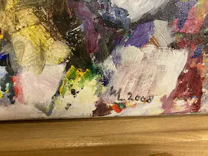 Wim Landsman - Olieverf op doek, Zonder titel (abstracte compositie), 2008 kopen? Bied vanaf 35!