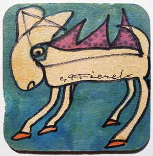 Gerard Fieret - Bokbier, tekening met stift verkocht voor € 65!