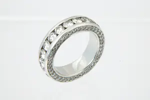85 -Exclusieve 14 krt witgoud & diamant "dubbele" alliance ring - 3ct briljant!! kopen? Bied vanaf 1470!