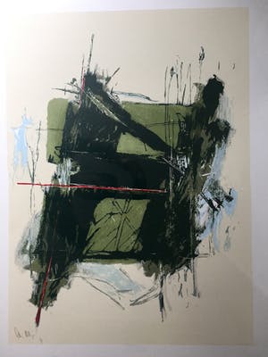Arty Grimm - Abstracte compositie - Zeefdruk, Ingelijst (Groot) kopen? Bied vanaf 80!