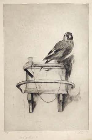 Philip Zilcken - Ets naar Het Puttertje van Carel Fabritius verkocht voor € 65!