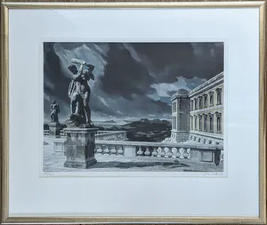 Carel Willink - Zeefdruk 2 beelden met museum in Versailles, gesigneerd Sylvie Willink 54/200 kopen? Bied vanaf 200!
