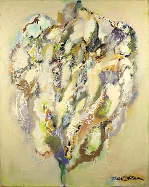 Bert Braam - Acryl op doek, Plantaardig verkocht voor € 10!